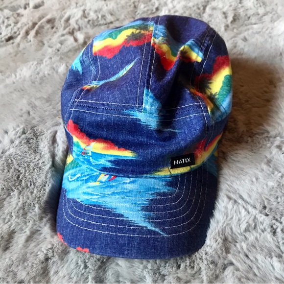 Matrix Tropical palm tree and kite surf Rasta Coloured hat - Picture 1 of 6